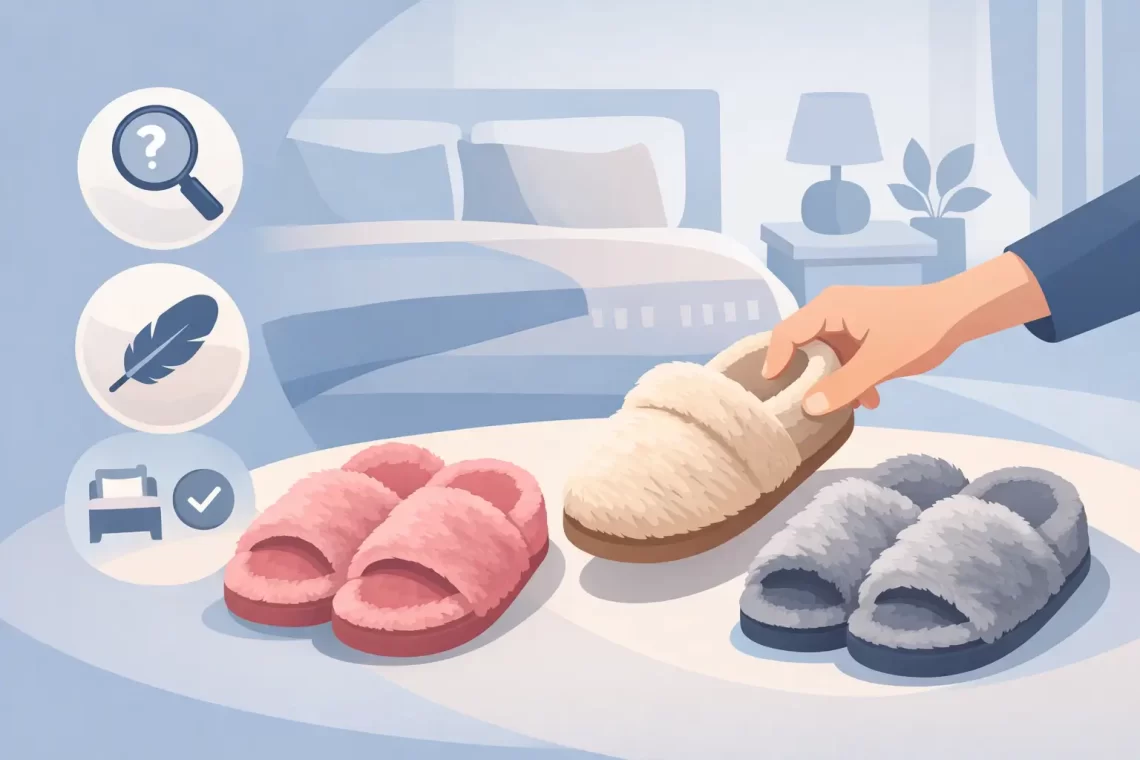 Como escolher chinelo de quarto peluciado