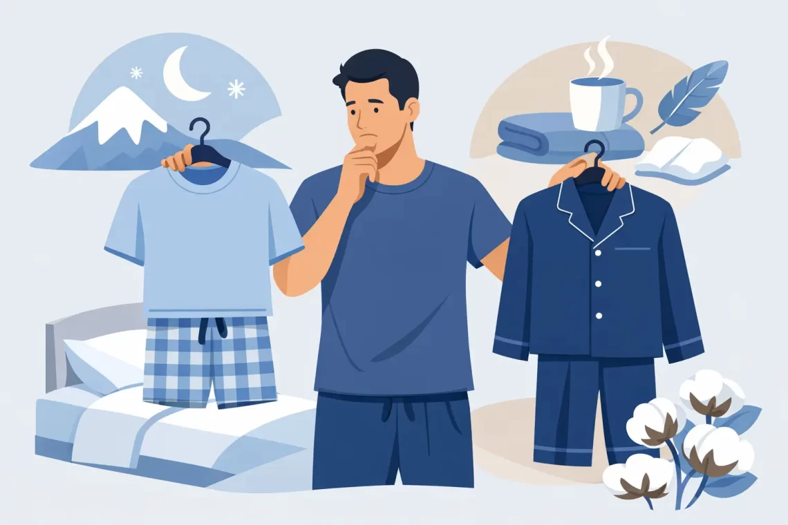 Como escolher pijama masculino algodão frio
