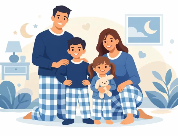 Guia de pijamas combinando em família