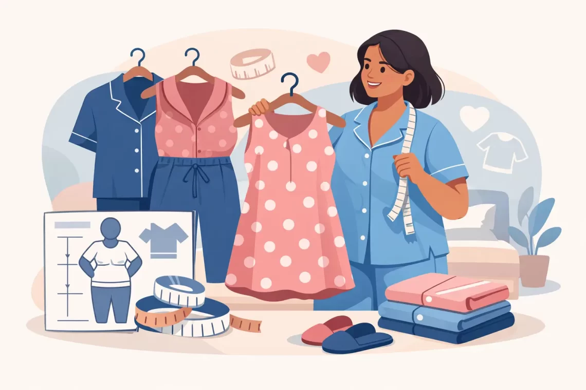 Guia de tamanhos pijama plus size