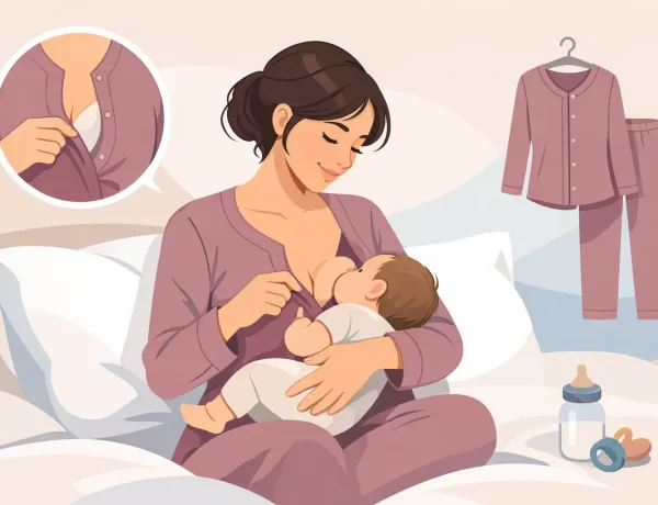 Pijama de amamentação com abertura frontal