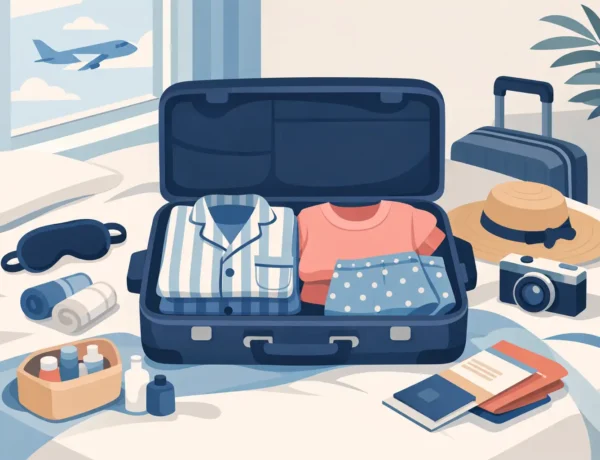 Como montar mala com pijamas para viagem