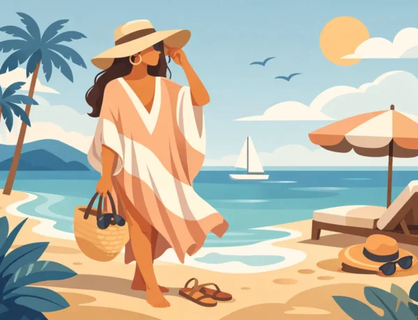 Como usar kaftan na praia com estilo